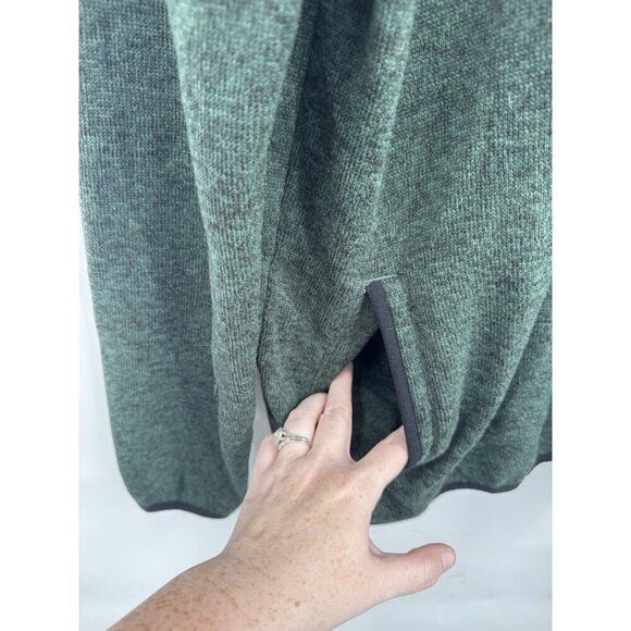 Eddie Bauer Pullover Men Large Green Quarter Zip Fleece Lined Gorpcore Outdoor - Picture 7 of 8